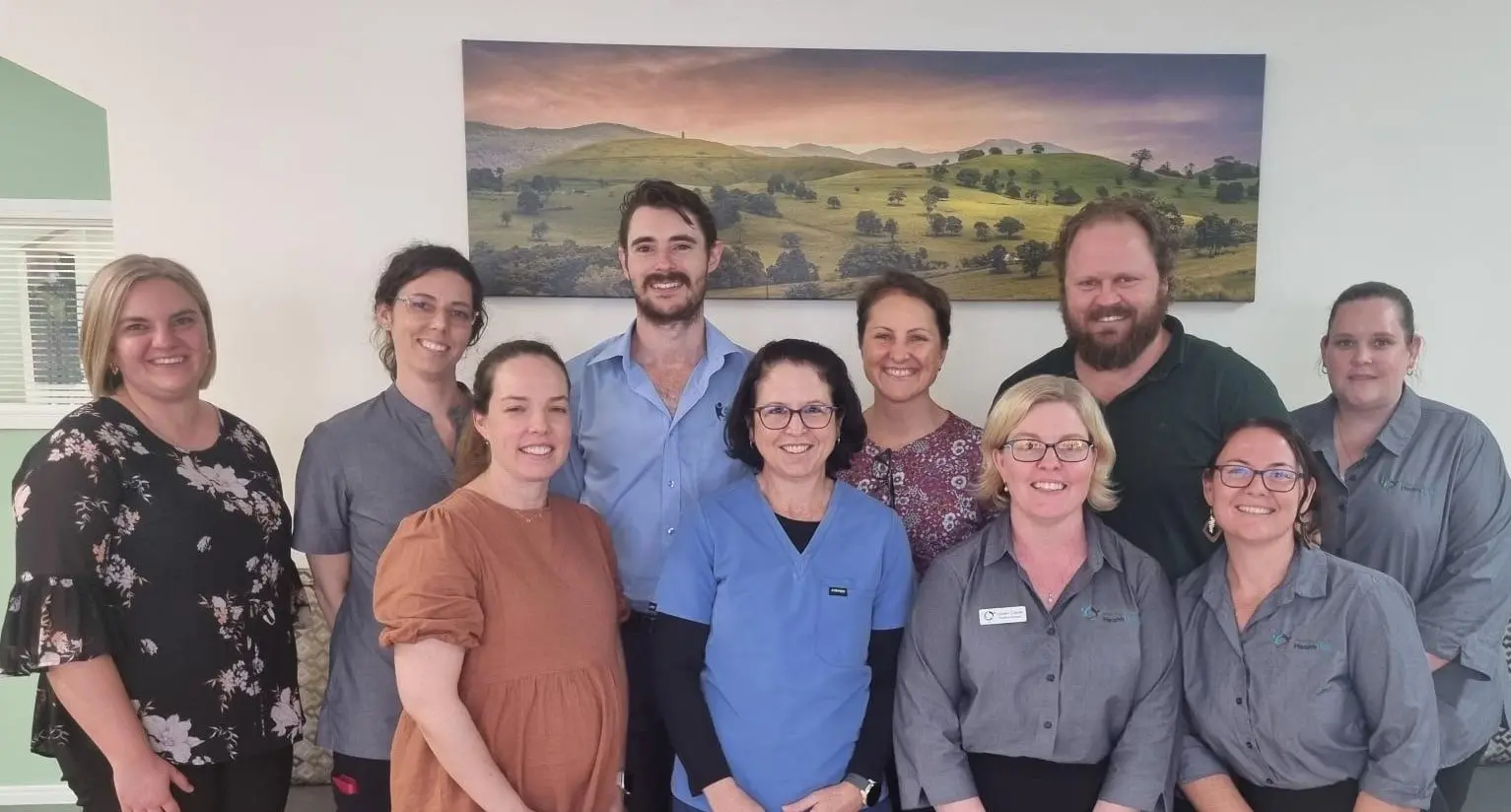 Members of the Atherton Health Hub clinical and practice team together